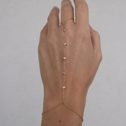 Diamond Bezel Handchain