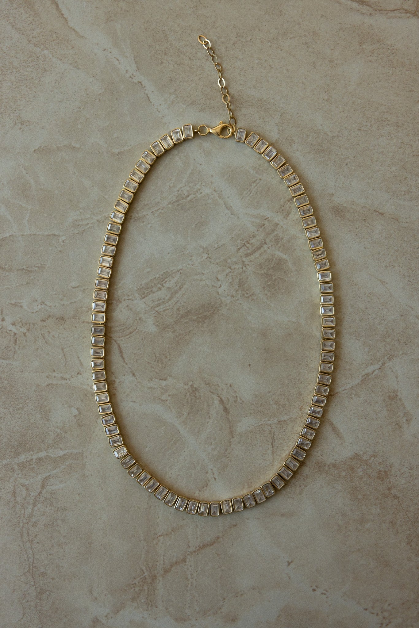 Bezel Emerald Cut Necklace