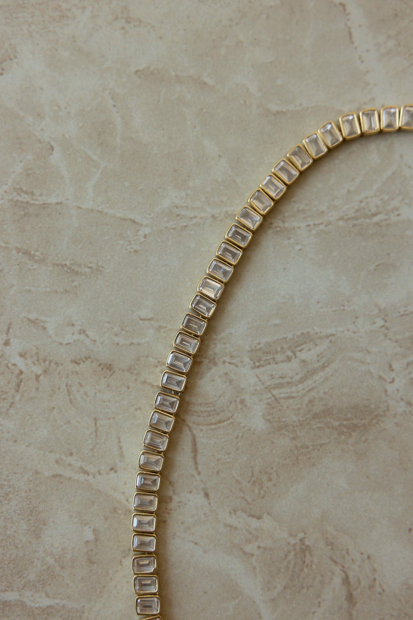 Bezel Emerald Cut Necklace