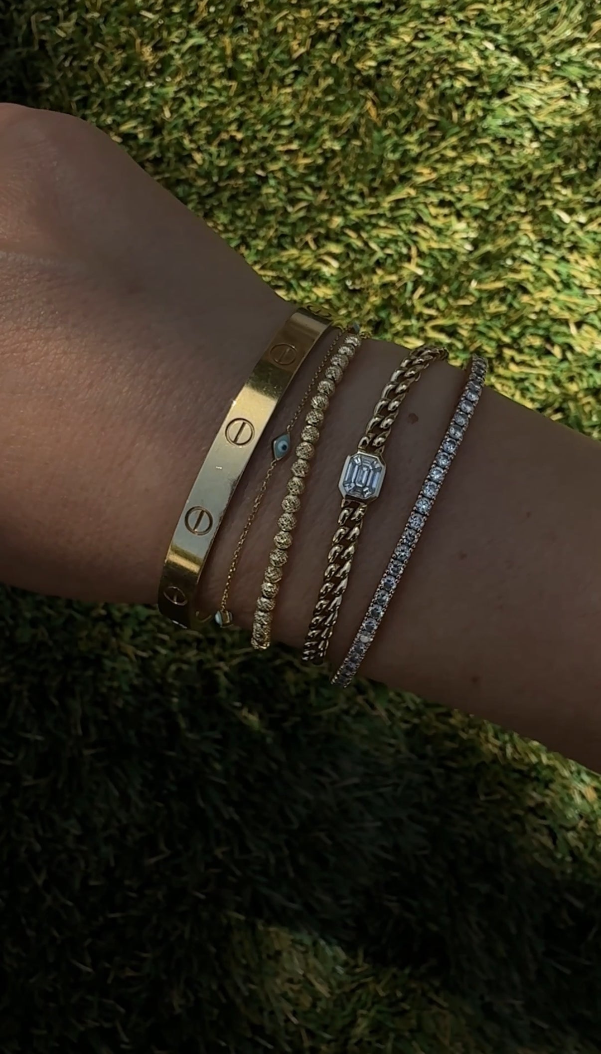 Diamond Cut Bead Chain Bracelet