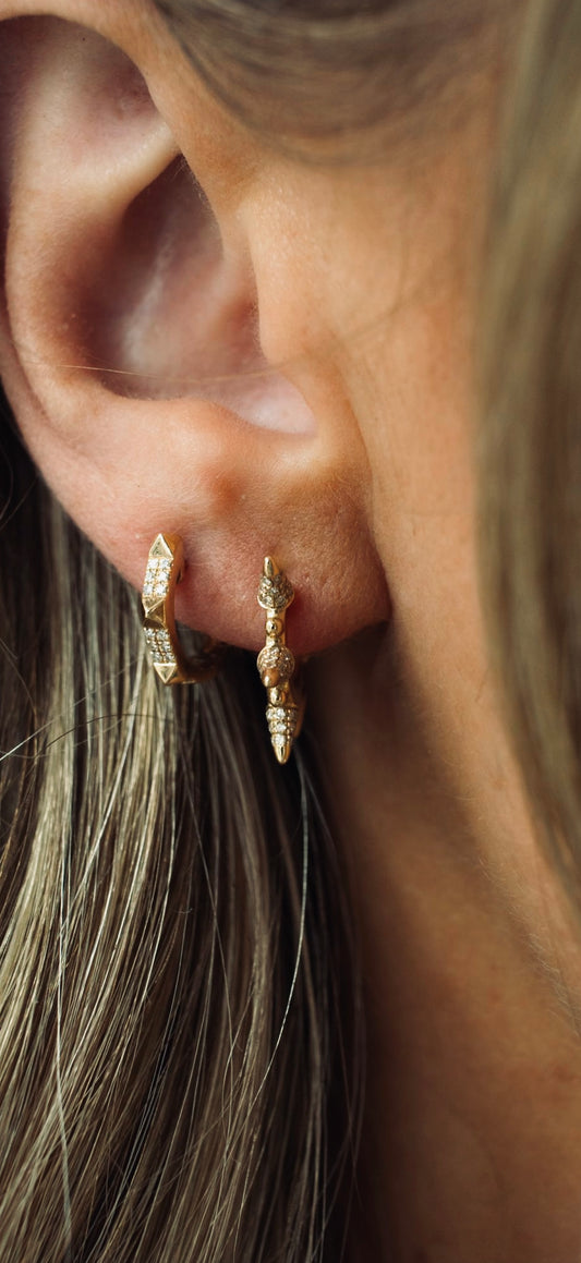 Diamond Spiked Huggie