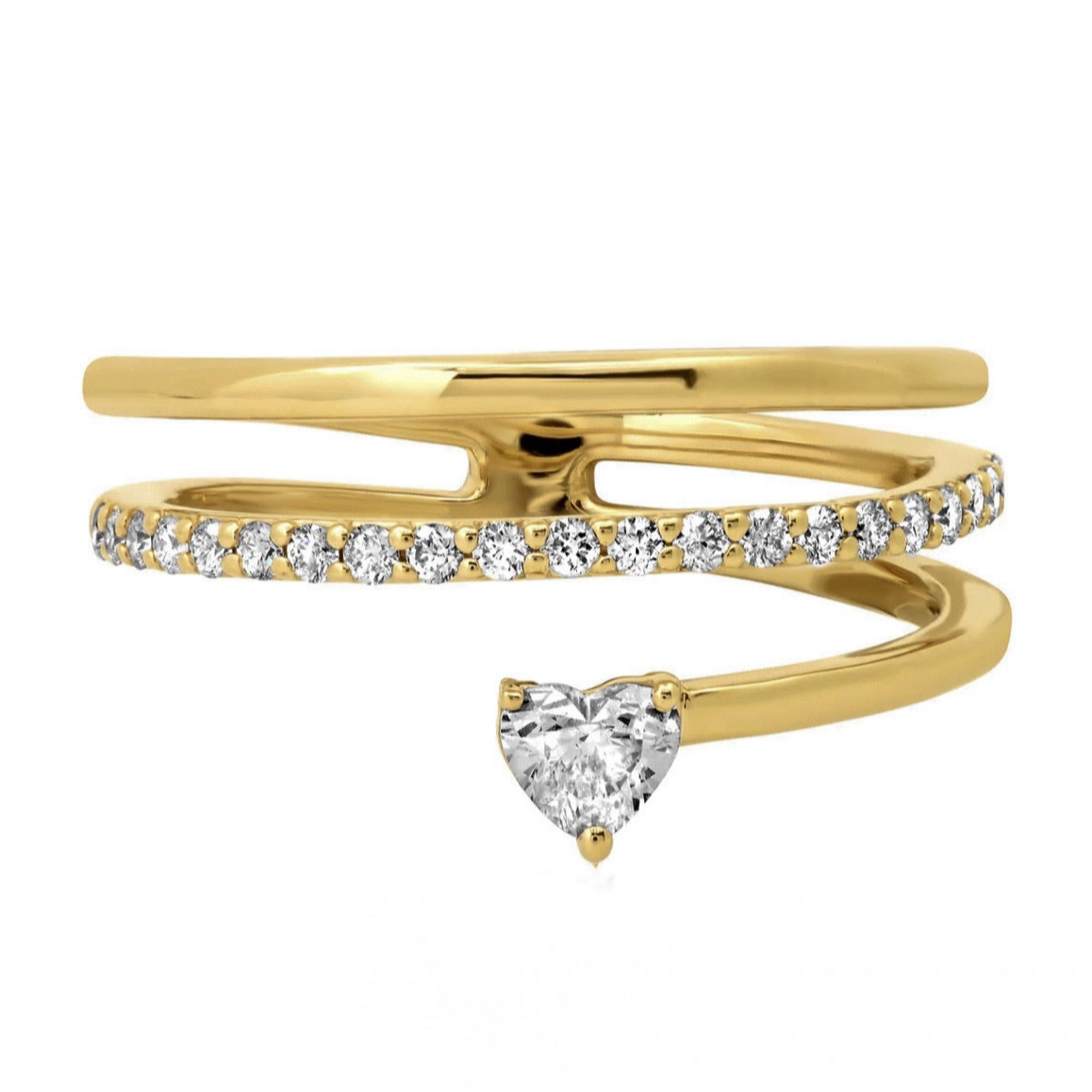 Diamond Heart Illusion Ring