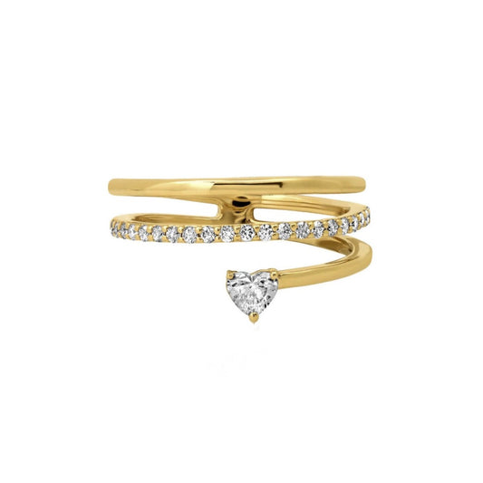 Diamond Heart Illusion Ring