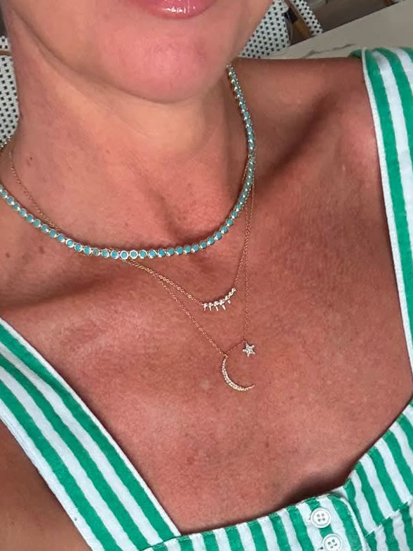 Bezel Turquoise Necklace
