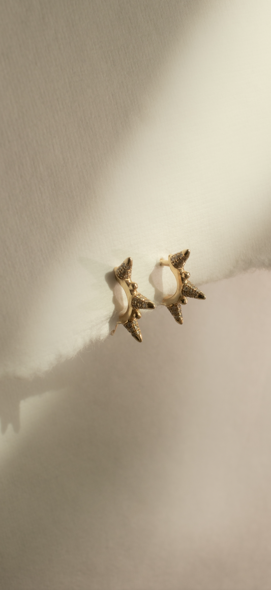 Diamond Spiked Huggie