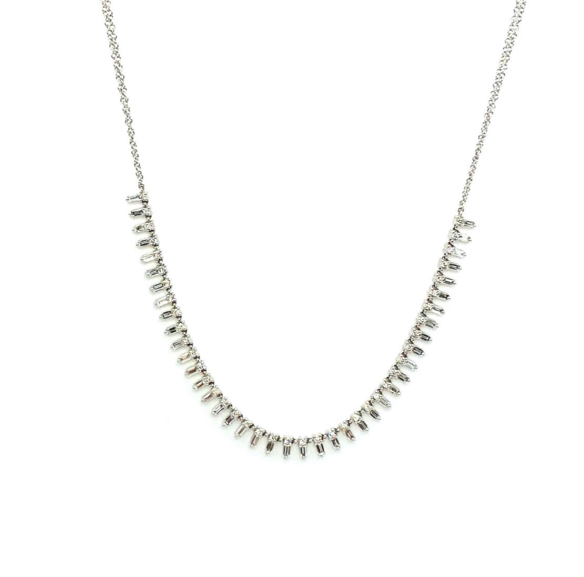 Baguette Diamond Necklace