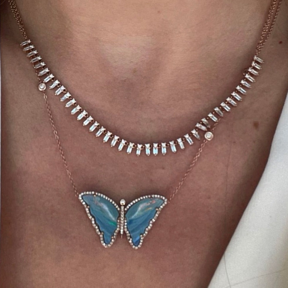 Baguette Diamond Necklace