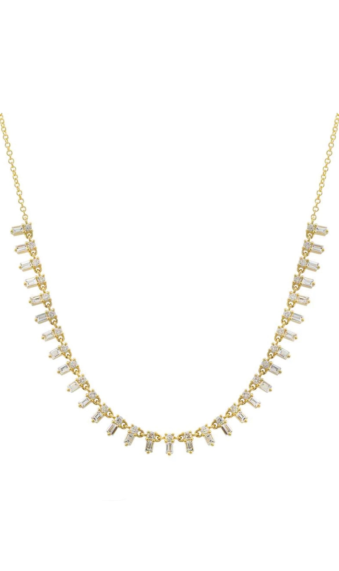 Baguette Diamond Necklace