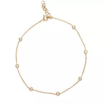 Diamond Bezel Anklet Chain