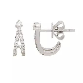 Diamond Point with Huggie Studs