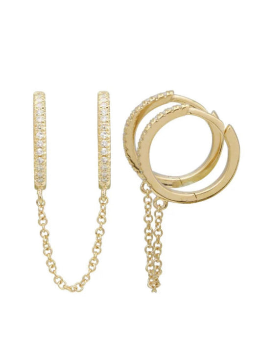 Double Huggies with Chain