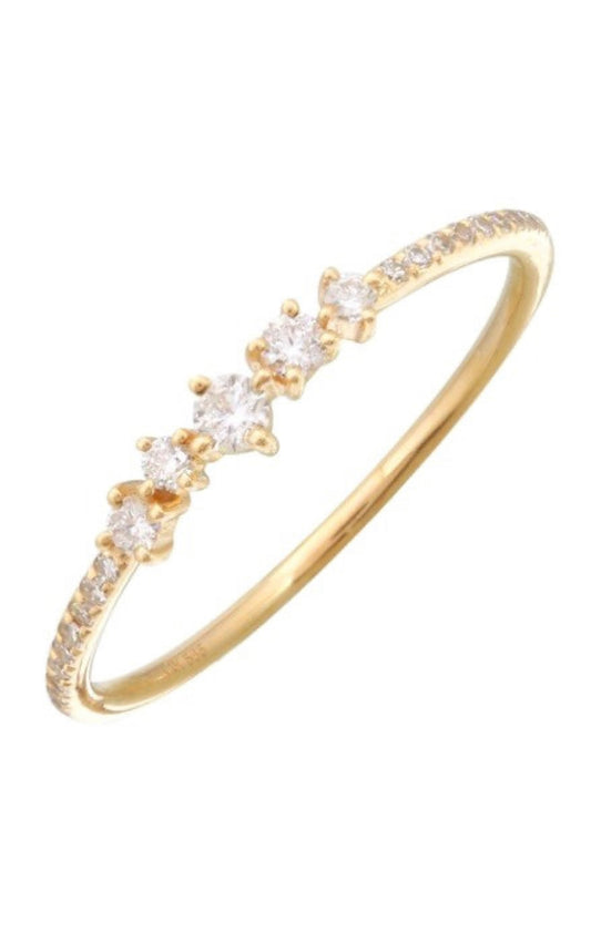 Mixed Prong Diamond Ring