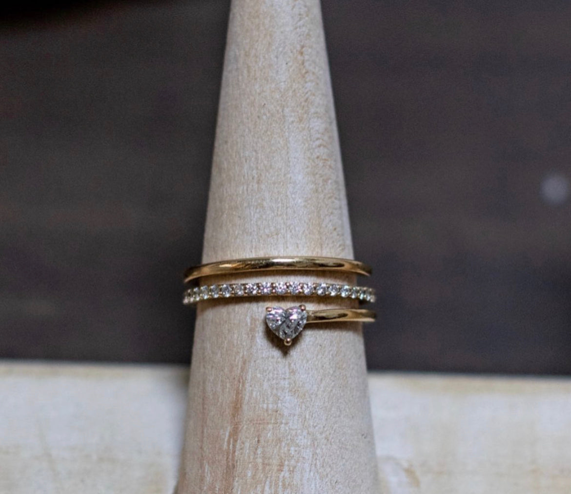 Diamond Heart Illusion Ring