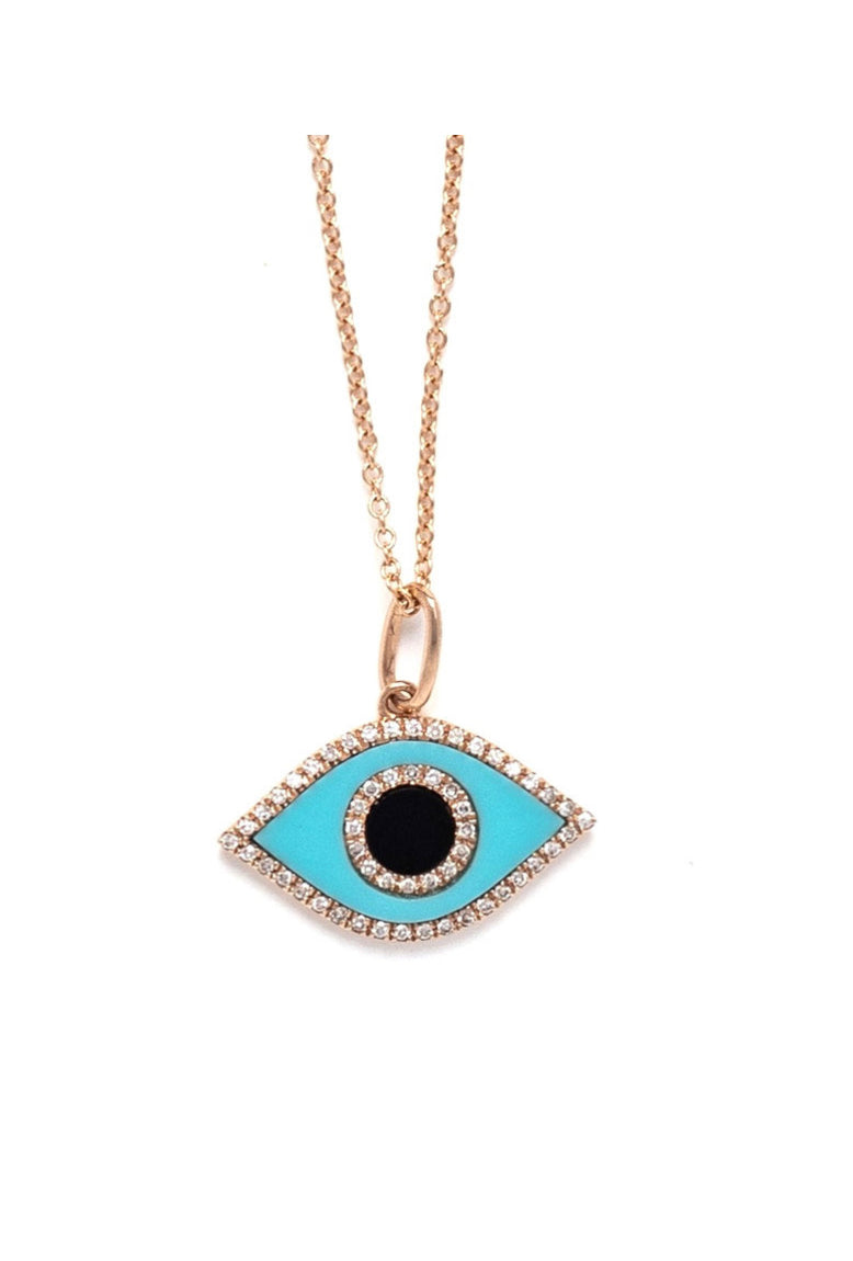 Turquoise Diamond Evil Eye