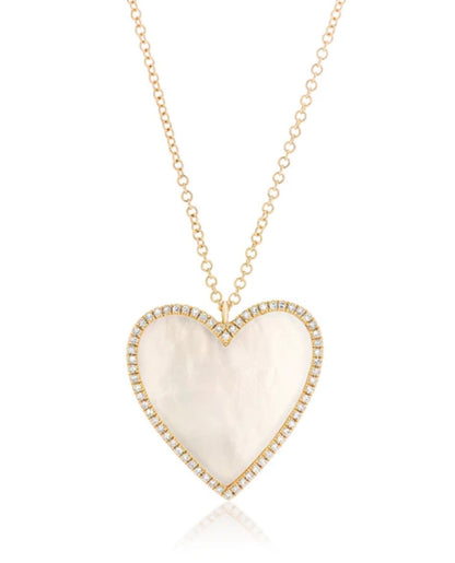 Large Mother of Pearl Heart