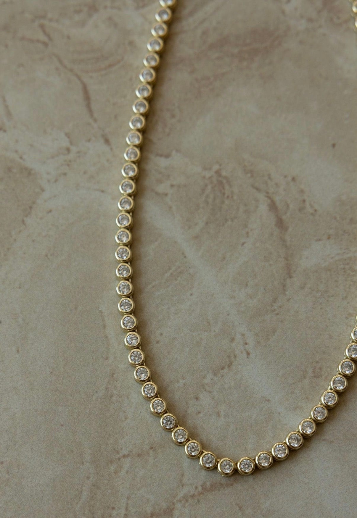 Halo Bezel Necklace