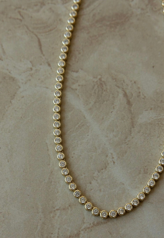 Halo Bezel Necklace