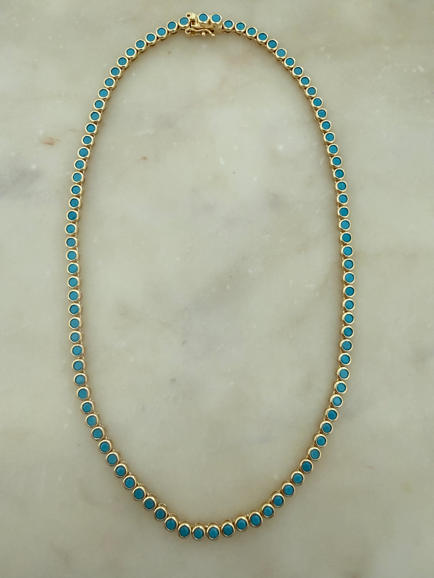 Bezel Turquoise Necklace