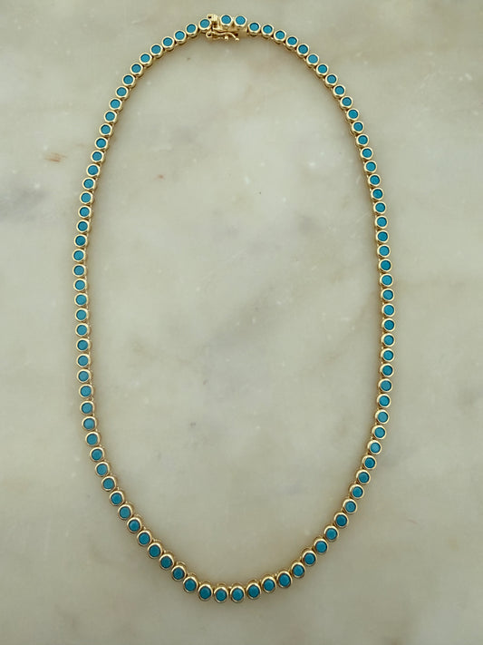 Bezel Turquoise Necklace