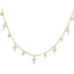 Five cross chain necklace