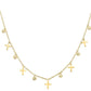 Five cross chain necklace