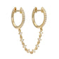 Double Huggies with Diamond Chain
