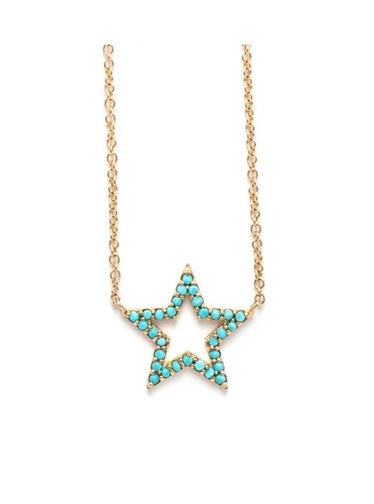 Hollow Turquoise Star