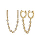 Double Huggies with Diamond Chain