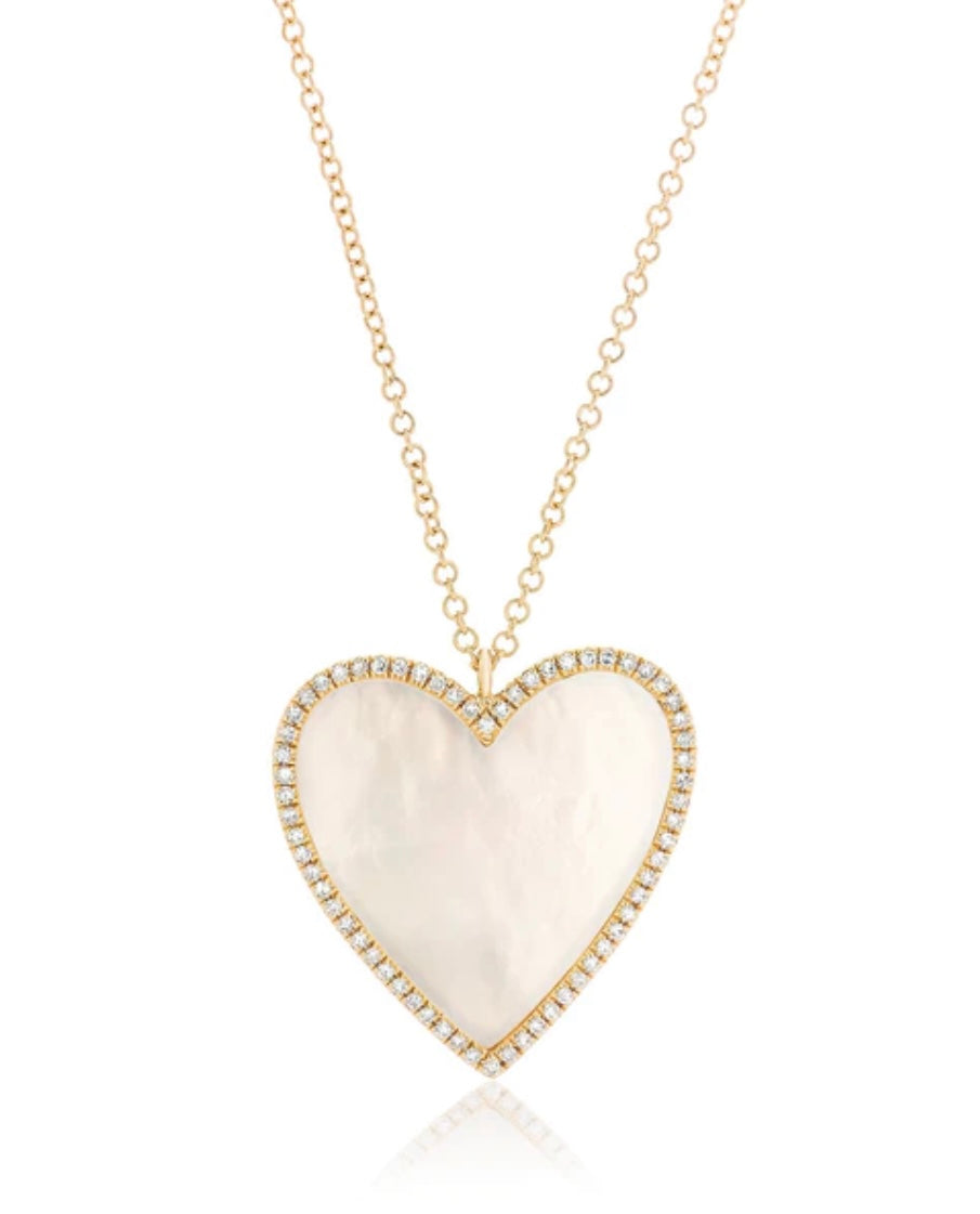 Large Mother of Pearl Heart